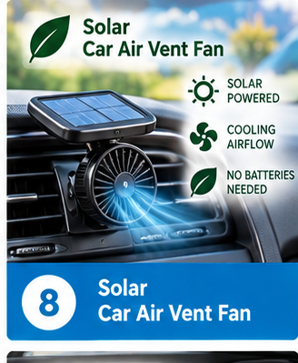 Solar Car Air Vent Fan