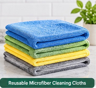 Reusable Microfiber Cleaning Cloths