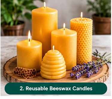 Reusable Beeswax Candles