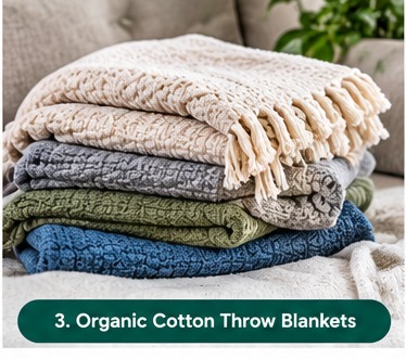 Organic Cotton Throw Blankets