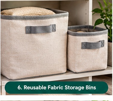 Reusable Fabric Storage Bins