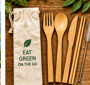 Bamboo Travel Utensil Set